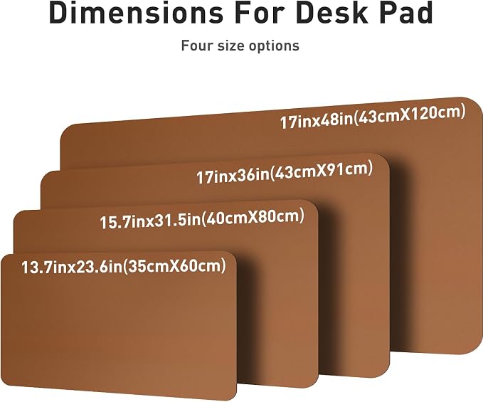 Aothia Leather Desk Pad Protector, Mouse Pad, Office Desk Mat, Non-Slip PU Leather Desk Blotter, Laptop Desk Pad, Waterproof Desk Writing Pad for Office and Home (Brown,23.6" x 13.7") - Image 8