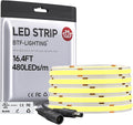 BTF-LIGHTING UL Listed FCOB COB LED Strip Light Natural White 4000K by BTF-LIGHTING