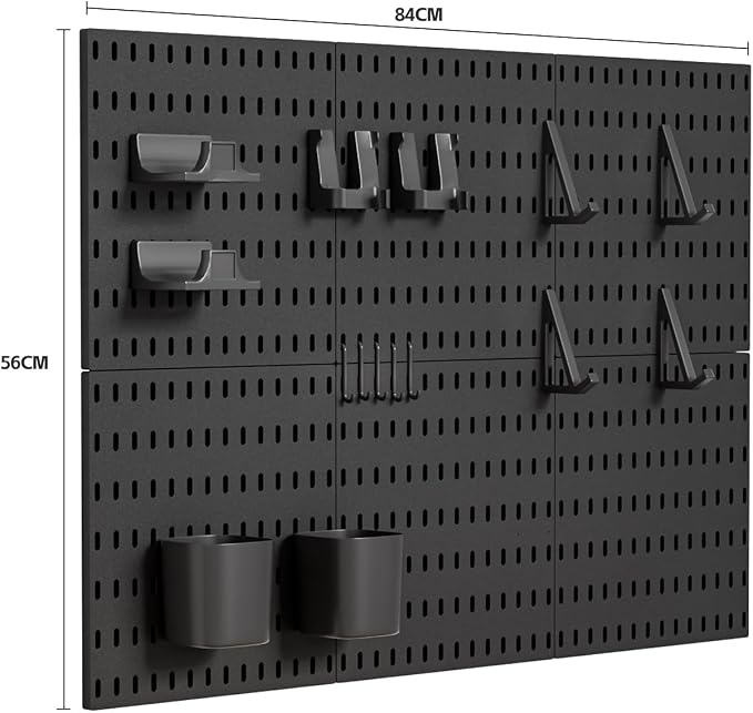 Gliging Controller and Keyboard Holder Wall Mount, Modular Gaming Pegboard with Accessories, Wall Organizer Peg Board for Keyboard Xbox PS5 PS4 Switch, Video Game Storage(33″×22″) - Image 4