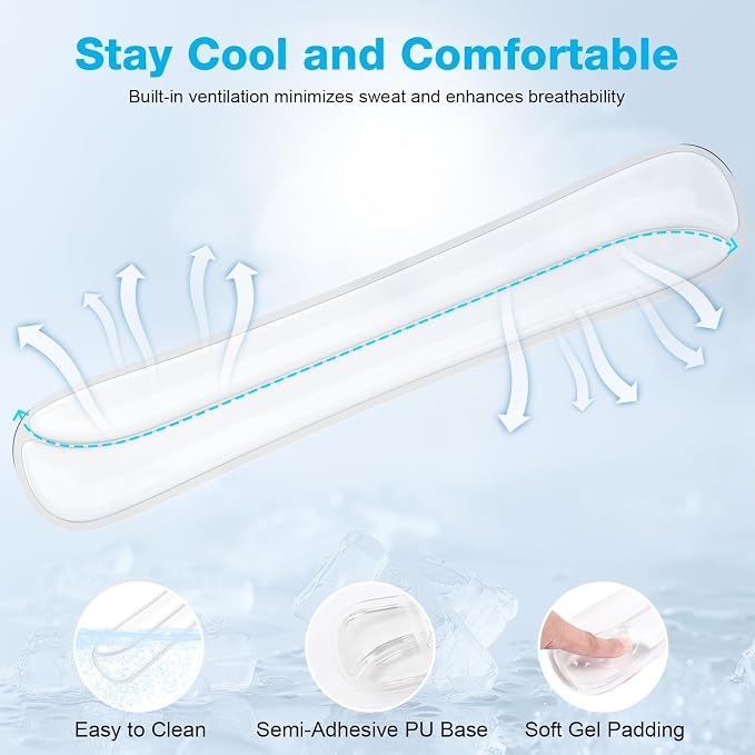 Gel Wrist Rest Mouse Pad Set, Ergonomic Support for Office Gaming - Image 4