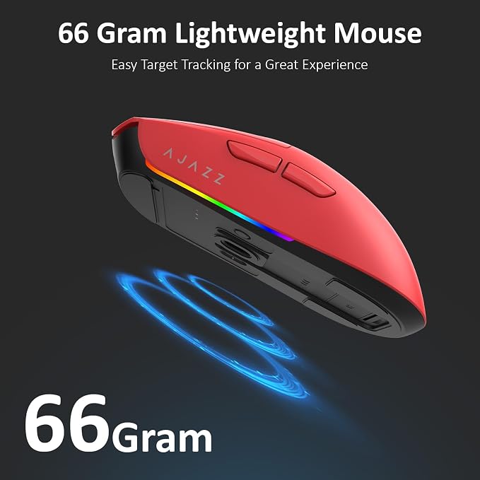 AJ139 V2 MC Wireless Gaming Mouse 2.4G Wired/Bluetooth | RGB Magnetic Charging Dock | Lightweight Design | 12K DPI | 500mAh Battery | PAW3311 Sensor | 5 Programmable Buttons, Compatible with PC/Mac - Image 7