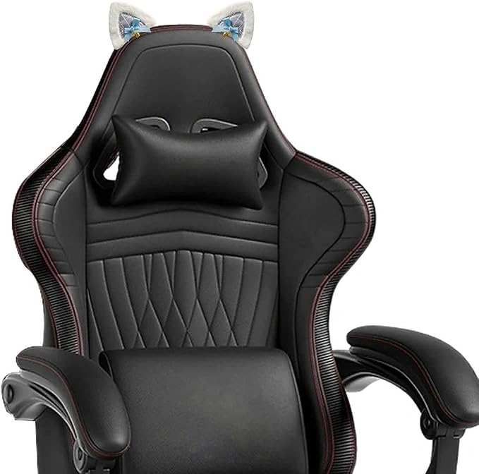 Tsangbaby Gaming Chair Cat Ear Decoration Chair Decoration Accessories Cute Cat Ears Suitable for Gaming Chairs Homes Offices and Gatherings Blue - Image 4