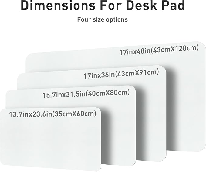Aothia Leather Desk Pad Protector, Mouse Pad, Office Desk Mat, Non-Slip PU Leather Desk Blotter, Laptop Desk Pad, Waterproof Desk Writing Pad for Office and Home (Barely Grey, 36" x 17") - Image 4