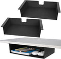 2 Pack Under Desk Shelf - 13 Inch Under Desk Storage Shelf, Metal -Under Desk Organizer - Under Shelf Storage for Office Tables & Workstations by Unknown
