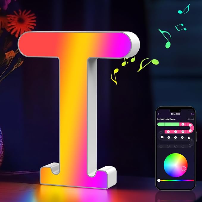 Light Up Letters Marquee Letter LED Lights Music Sync RGB Color Changing by MeRGB