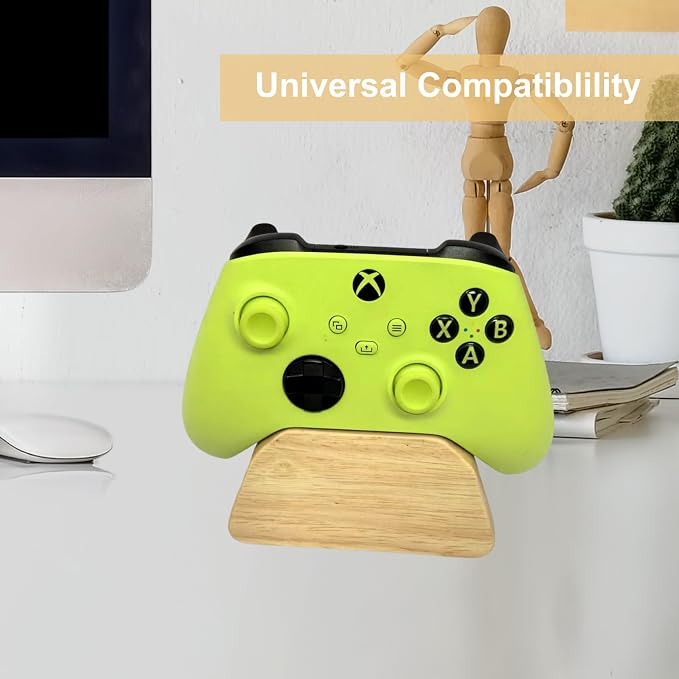 Solid Wood Gamepad Stand, Controller Holder for PS4 PS5 Xbox | This holder tidies gaming desk, fits most controllers, nice decor, ideal gift for father, son & boyfriend - Image 5