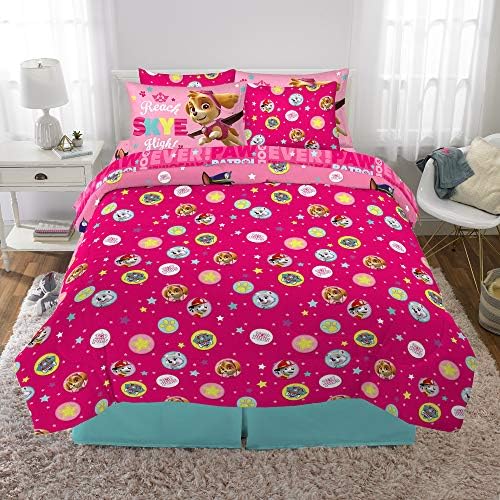 Paw Patrol Girls Kids Bedding Super Soft Comforter And Sheet Set With Sham, 7 Piece Full Size, (Official) Nickelodeon Product By Franco - Image 6