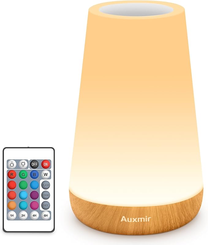 Auxmir Rechargeable Night Light, Remote Control Lamp, Light Brown-2 Pack by Auxmir