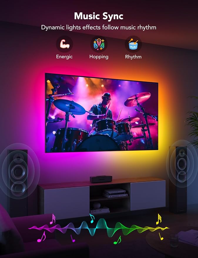 Govee Smart TV LED Backlight Strip, RGBIC for 40-50inch TVs - Image 4