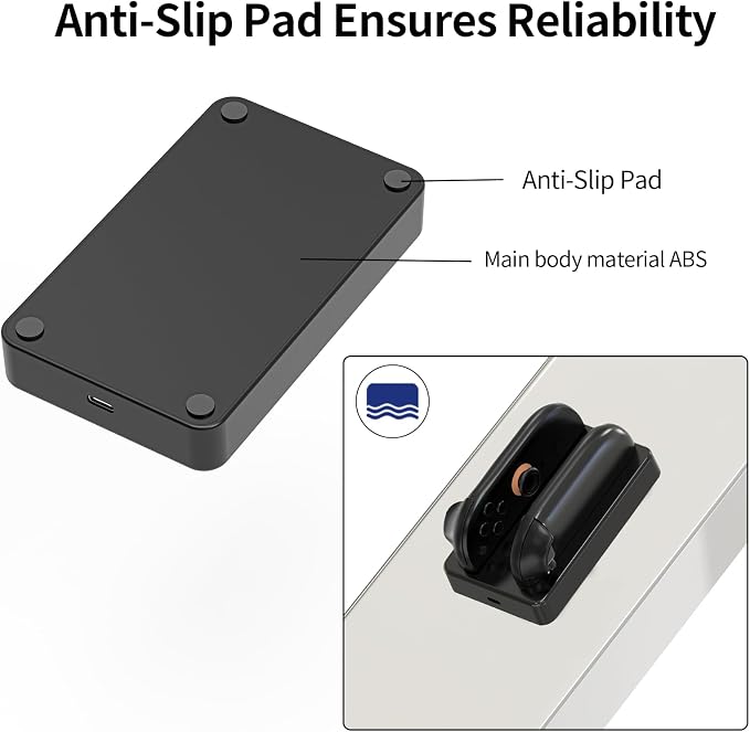 Charging Dock for Nintendo Switch 2 Joycon Charger, Controller Charging Station with LED Indicator, Dual Joy Con Charger Stand with Thumb Grips Joystick Caps, Black Gaming Accessories - Image 6