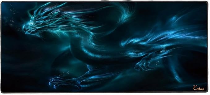 XXL Professional Large Mouse Pad & Computer Game Mouse Mat (35.4x15.7x0.1IN, Dragon) by Cmhoo