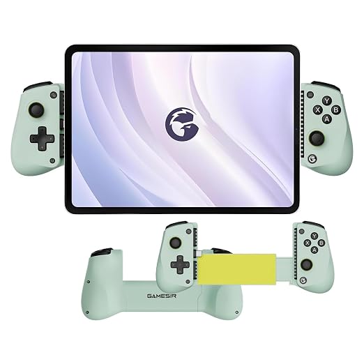 GameSir X5 Lite Type-C Mobile Gaming Controller for iPhone (USB-C), Android & HarmonyOS Phones,Lightweight Design, Hall Effect Sticks, Supports Radiator & Pass-Through Charging (Wasabi Cyan) by GameSir