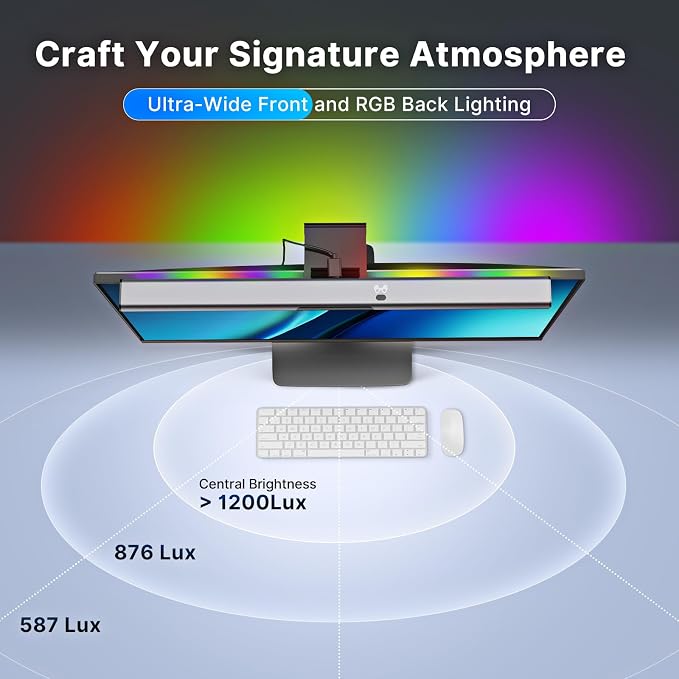 Syrinx Monitor Light Bar with Backlight, Gaming & Home Office Monitor Lamp - Image 4