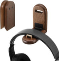 Wood Headphone Hanger Wall Mount Stand，Foldable Headset Holder Hook by HEWYIOS