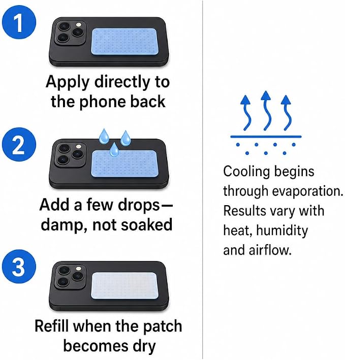 Refillable Evaporative Cooling Patches for Phones - Image 4