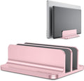 OMOTON Dual Vertical Desk Laptop Stand Holder, Fits MacBook Air, Rose Gold by OMOTON