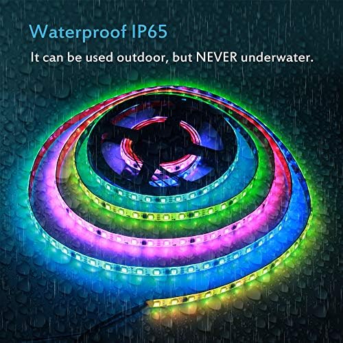 ALITOVE WS2811 12V RGB IC Addressable LED Strip Lights 16.4ft 300LEDs IP65 - Image 4
