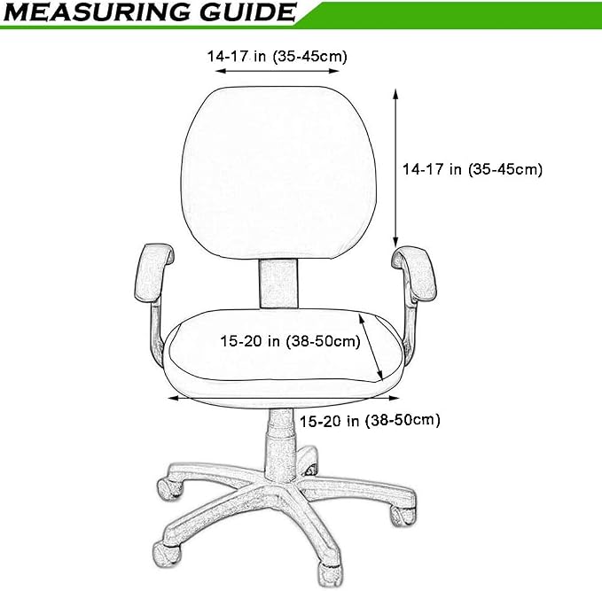 Smiry Office Computer Chair Covers for Desk Rotating Chair Protector | Stretch Jacquard Removable Washable Universal Slipcovers, Seat + Backrest Cover, Wine Red - Image 5