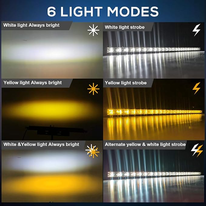 CO LIGHT Led Light Bar Single 32 inch Slim Single Row Lightbar Driving Combo Beam Off Road Fog Work Lights with Mounting Brackets & 6D Reflectors for Truck, Car, Cabin, Boat, ATV, UTV - Image 2