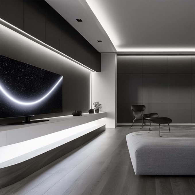 3.28FT White Neon Light Strip, 5V USB White Led Strip Lights with Touch Controller, Flexible Neon Rope Light for Bedroom, Party, Home Decor, Poster Lights - Image 3
