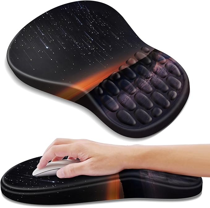YIWEI Ergonomic Mouse Pad with Wrist Rest for Carpal Tunnel Pain Relief by Unknown