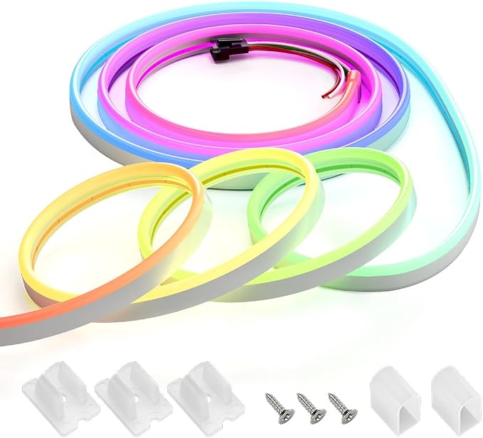 BTF-LIGHTING WS2811 IC RGB Chasing Color Side Emitting Neon Light 9.8FT by BTF-LIGHTING