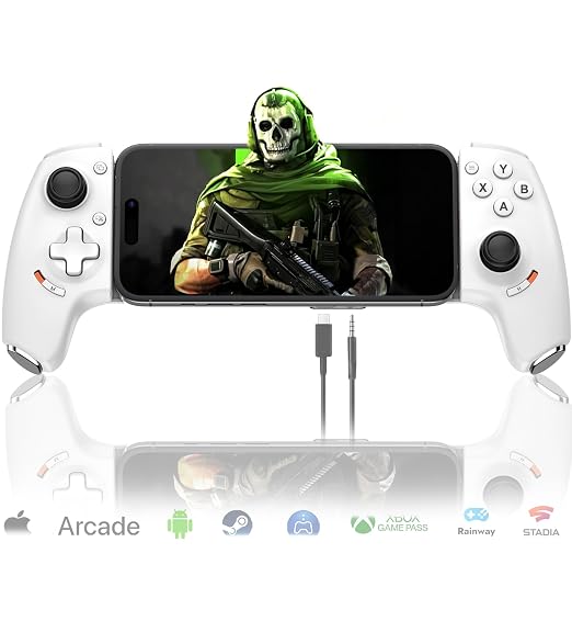 Mobile Gaming Controller for Android and iPhone 17/16/15 Series (USB-C) PS Remote Player Gamepad for PS5/PS4/Xbox/PC with Hall Joysticks/Hall Trigger/3.5mm Audio Jack/Cloud Gaming Controller, Plug & Play by arVin