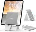 SAIJI Adjustable Tablet Stand Holder Portable Foldable Desktop Stand Dock Compatible for iPad, iPhone, Nintendo Switch, Samsung Galaxy and Kindle Fire Tablets – Gray by SAIJI