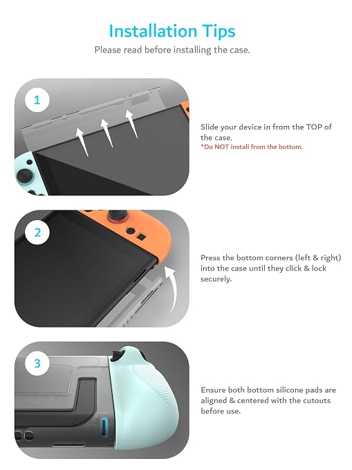 TUDIA Snap-On Case Compatible with Nintendo Switch 2 (2025) - [Kickstand Access] Dockable Slim Scratch-Resistant Console PC Cover with Enhanced Shockproof TPU Handheld Grip (Black, Black Back Cover) - Image 8