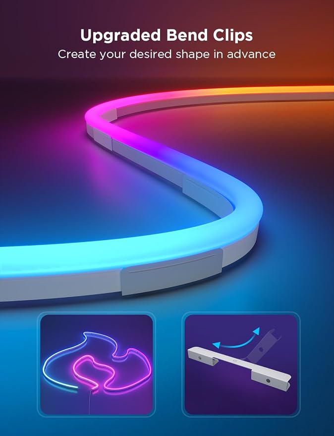 Govee RGBIC Neon Lights 32.8ft Works with Matter, Alexa, Google Assistant (Pack of 2) - Image 7