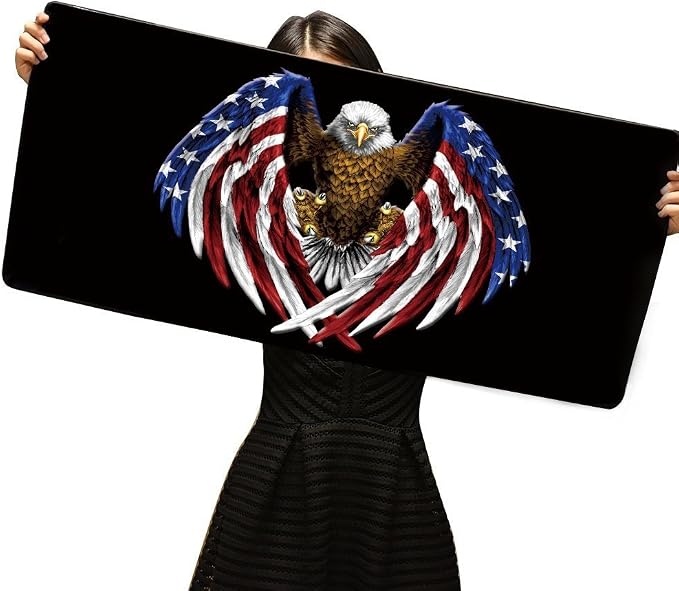 XXL Professional Large Mouse Pad & Computer Game Mouse Mat (35.4x15.7x0.1IN, US Eagle) - Image 6