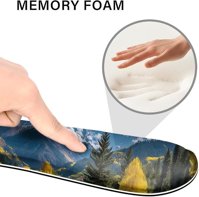 Desk Pad and Keyboard Wrist Rest, Large Mouse Pad + Keyboard Pad+Mouse Wrist Support, Non-Slip Desk Mat Protector for Office, Home 31.5×11.8 Inches Fall Forest - Image 3
