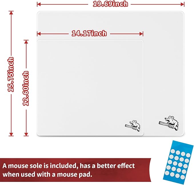 Glass Gaming Mouse Pad, 320mm x 360mm, FPS Game, Special Tempered Glass, Durable, 3mm Thick, Accurately and Quickly Target Your Opponents (320mm x 360mm, White) - Image 6
