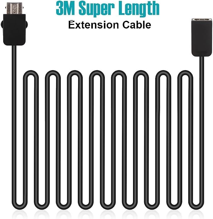 NES Classic Controller Extension Cable 3M / 10ft (2-Pack), SNES Extension Power Cord Compatibility Nintendo SNES Classic Edition Controller (2017) and Mini NES Classic Edition (2016), Wii, Wii U - Image 2