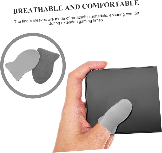 TEHAUX 10pcs Gaming Finger Sleeves Breathable Mobile Game Gloves for Enhanced Sensitivity and Precision Racing Fighting Games Stylish Thumb Protectors Compatible All Touchscreen Devices - Image 9
