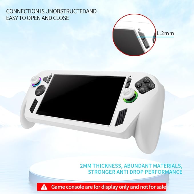 Silicone Protective Cover for ROG Ally X Portable Console Ergonomic Anti-Drop,Scratch Resistant Protective Cover Stand for ROG Ally X Gaming Gear - Image 5