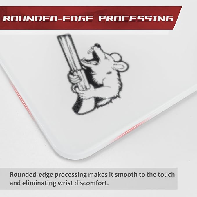 Glass Gaming Mouse Pad, 320mm x 360mm, FPS Game, Special Tempered Glass, Durable, 3mm Thick, Accurately and Quickly Target Your Opponents (320mm x 360mm, White) - Image 4