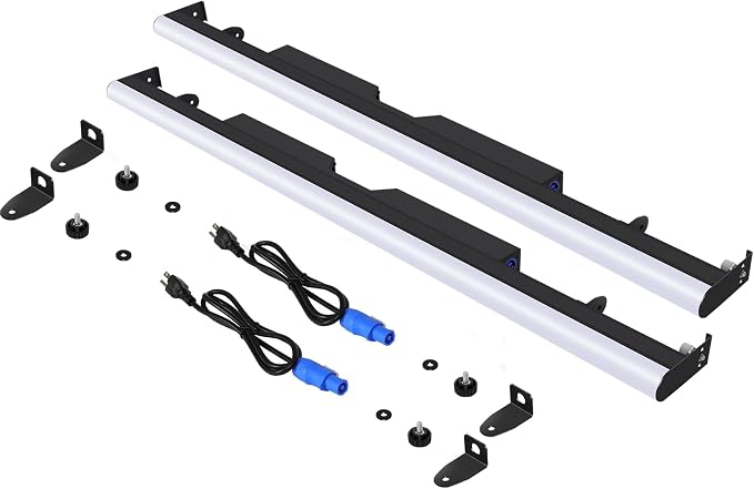 LED Stage Pixel Light Bar,60W 90 LEDs RGB DMX DJ Stage Wash Light Bar Side with Screw Seamless Stitching Design DMX Lights Strip for Event Stage Club Party Show Wedding Lighting 2Pack - Image 7
