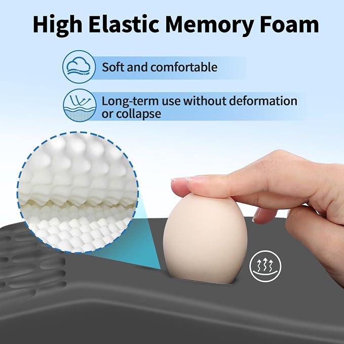YIWEI Ergonomic Mouse Pad with Wrist Rest for Carpal Tunnel Pain Relief - Image 3