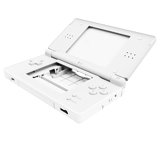 eXtremeRate White Replacement Full Housing Shell for Nintendo DS Lite, Custom Handheld Console Case Cover with Buttons, Screen Lens for Nintendo DS Lite NDSL - Console NOT Included by eXtremeRate
