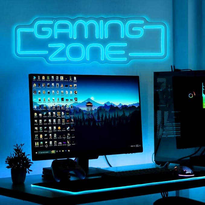 Gaming Zone Neon Sign,Game Zone Neon Sign for Teens Gamer Room Decor，Gaming Light Neon Sign for Gaming Wall Decor，Led Neon Gaming Sign for Gamer Gifts Boys - Image 6