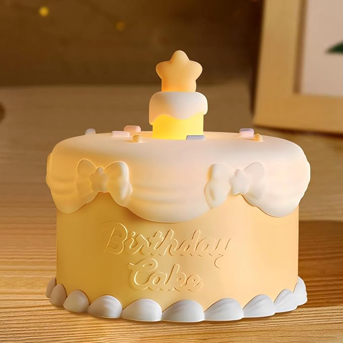 Birthday Gift Light with 3D Card, Silicone Night Light for Kids USB Rechargeable Cute Lamps Timer Setting Safe Bedside Lamp Gift for Girls New Year Christmas Thanksgiving Day - Image 6