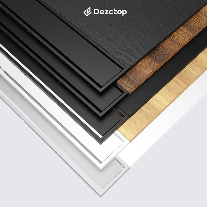 Dezctop Bifrost Series Gaming PC Computer Desk with Shelves, Large Workstation for Gamers or Home Office with Pegboard, Built-in Cable Management, Stainless Steel Frame (Ash Black, 63W x 28D) - Image 5