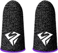1 Pair for Pubg Mobile Games Gaming Finger Sleeve Breathable Fingertips Sweatproof Fingertip for Mobile Cove Slip, Gaming Accessories (Purple) by Jowxsx