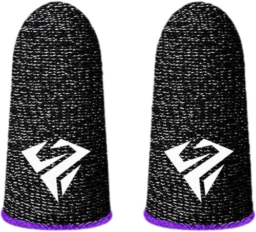 1 Pair for Pubg Mobile Games Gaming Finger Sleeve Breathable Fingertips Sweatproof Fingertip for Mobile Cove Slip, Gaming Accessories (Purple) by Jowxsx