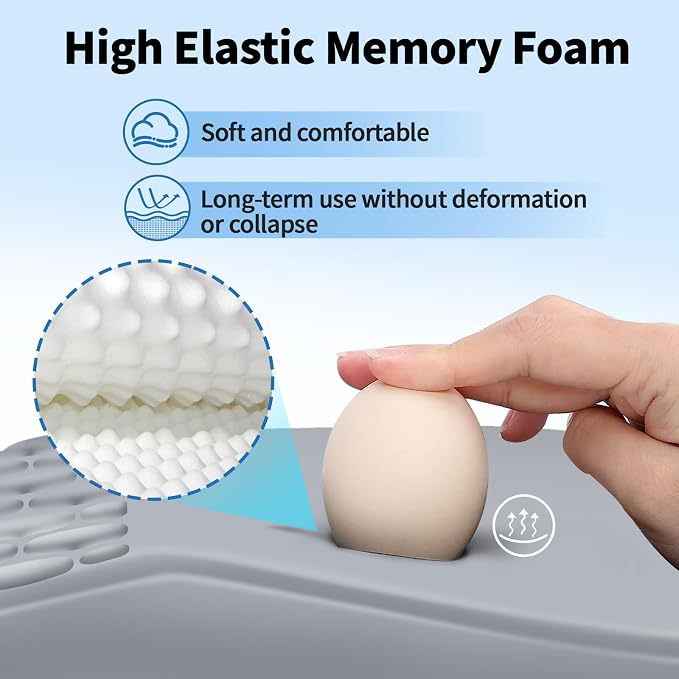 YIWEI Ergonomic Mouse Pad with Wrist Rest for Carpal Tunnel Pain Relief - Image 3