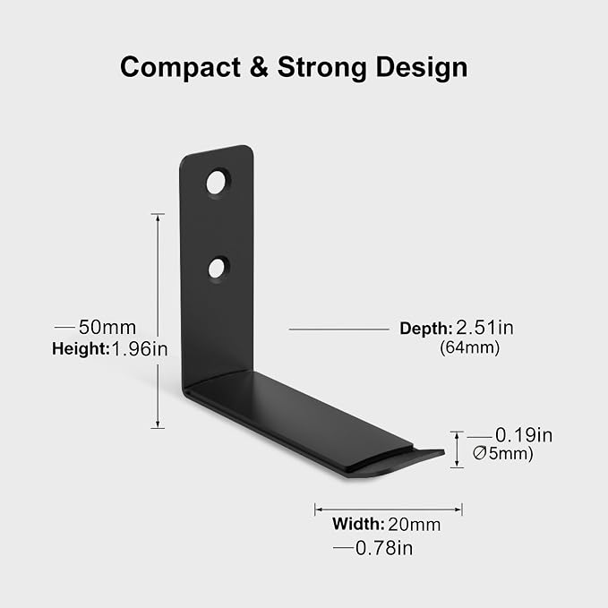 Heavyrain 2PCS Under Desk Headphone Hanger | Storage Hook Metal Desk Edge Hook Hanger with Clamp-On Design (Small) - Image 3