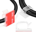 60 PCS XHF 3/4” Adhesive Cable Wire Clips Clear, Outdoor Christmas Light Clips, Cable Staples Cable Management Wire Organizer Cord Holder for Under Desk, Car, Wall, TV PC Ethernet by XHF
