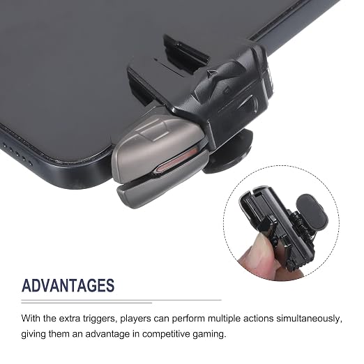 MECCANIXITY Gaming Triggers Mobile Game Controller G21 Six-Finger Linkage Aim & Fire Keys Button High Sensitive for 4.7-6.5 Inch Cell Phone with 4 Finger Gloves - Image 4