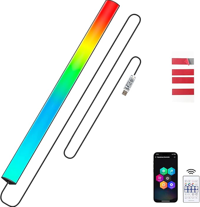 Generic RGB LED Monitor Light Bar, USB Powered, RGB Mode Change Controller, Gaming Atmosphere Light, Under The Table, Computer Accessories, Room, Hand Display by Unknown